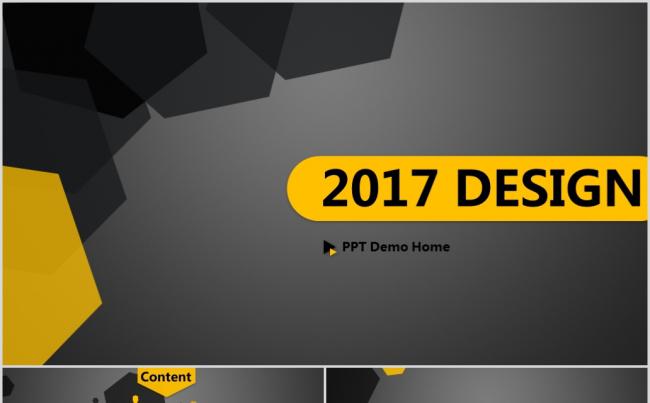 黑黄配色简洁商务工作汇报 PPT模板缩略图