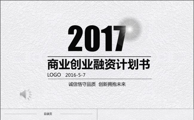2017商业创业融资计划书缩略图