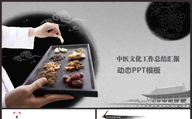 中医文化研究宣传工作总结汇报中国风PPT模板缩略图