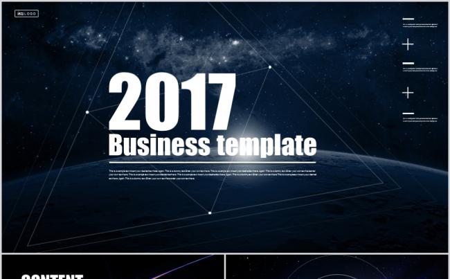 炫酷动态科幻宇宙星球PPT模板缩略图