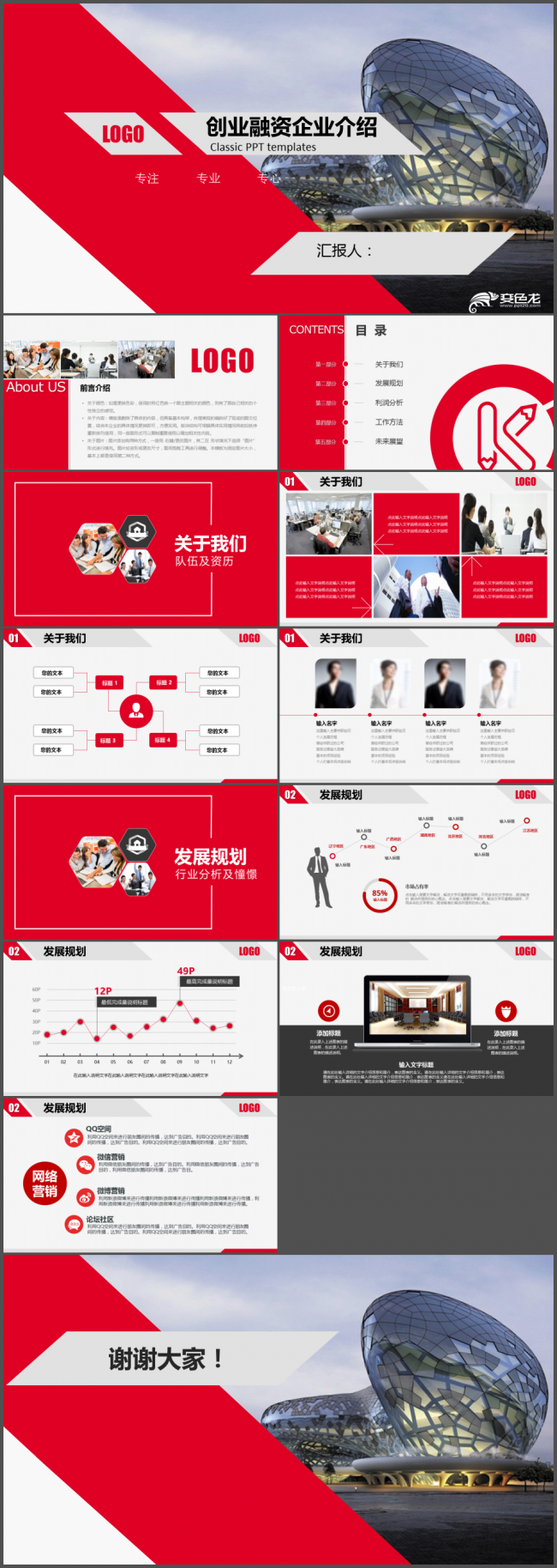 设计圈创业商业融资计划书投资路演市场调研