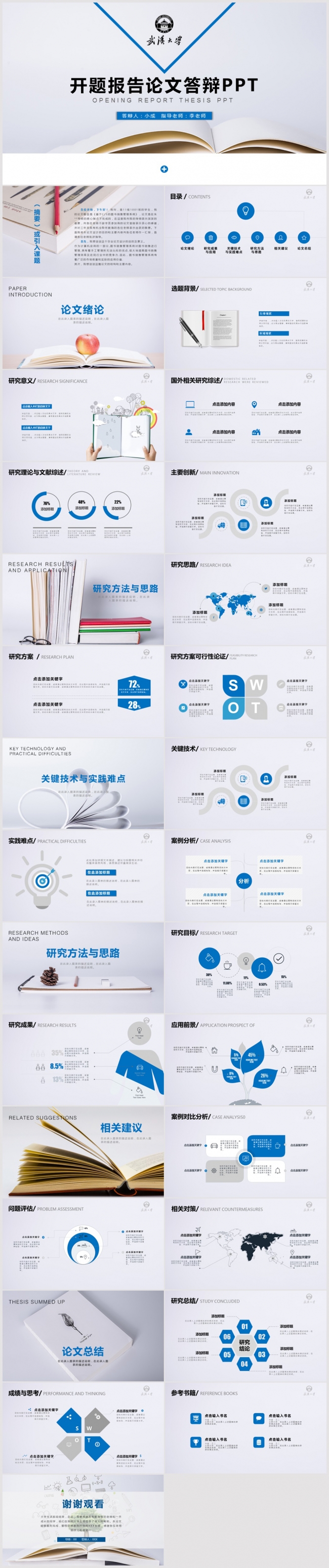 毕业答辩ppt 开题报告PPT 毕业论文PPT 论文答辩