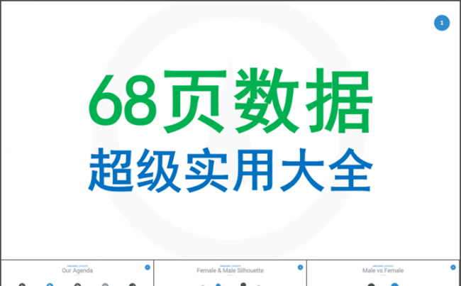 超值欧美简洁商务汇报ppt图表缩略图