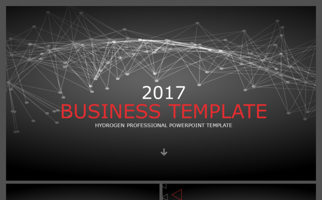 2017黑色简约大气工作汇报商业计划书商务通用动态PPT模板缩略图