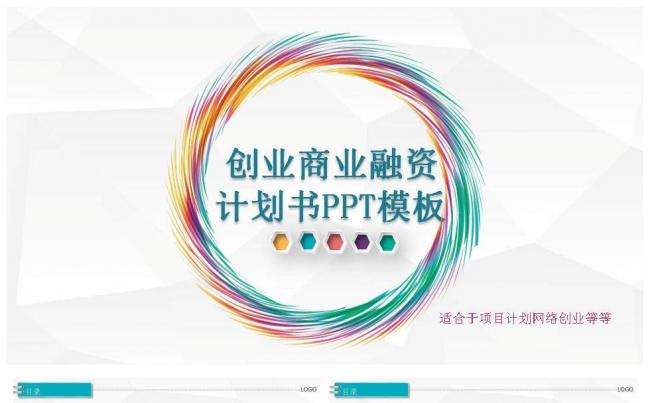 微粒体企业公司投资融资众筹创业商业计划书PPT模板缩略图