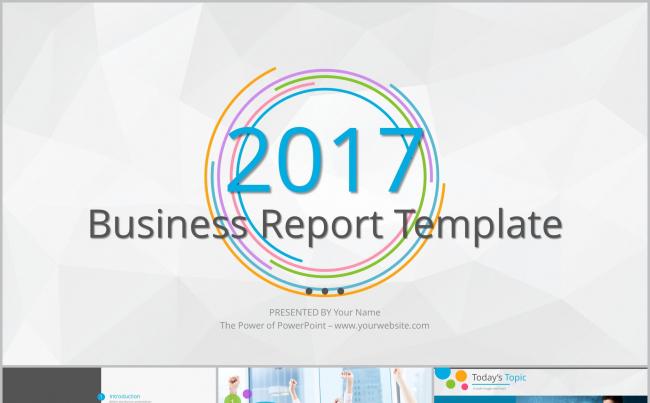 2017简约大气多彩通用商务报告模板缩略图