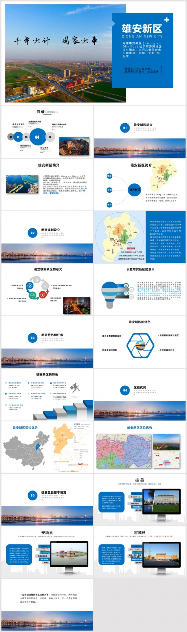 河北雄安新区介绍PPT 雄安ppt 规划介绍ppt
