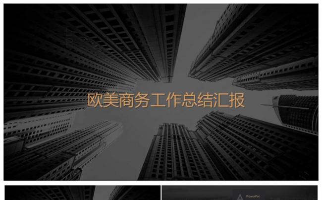 欧美商务工作总结汇报PPT缩略图