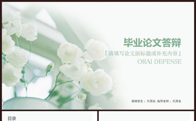 【最新推荐】淡雅实用毕业论文答辩开题报告动态PPT模板缩略图
