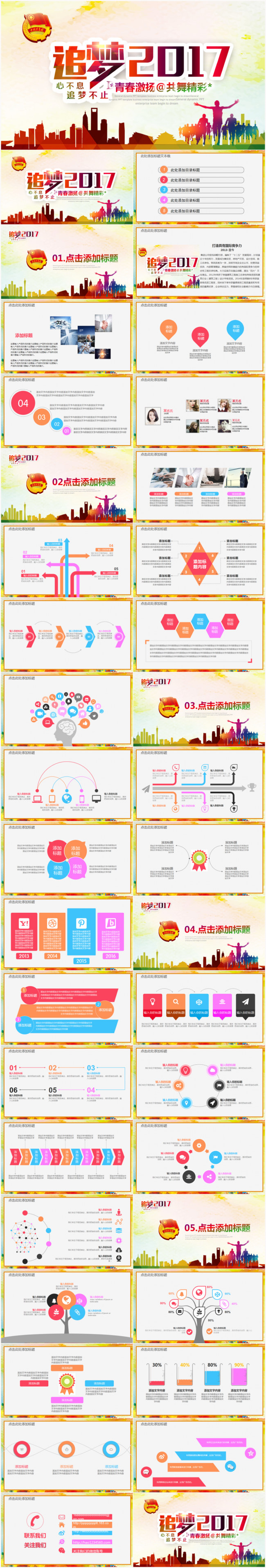 【青春梦想正能量】团委五四青年节共青团2017工作计划PPT