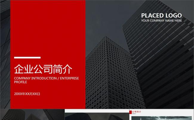 欧美简约商务风公司企业项目简介PPT模板缩略图