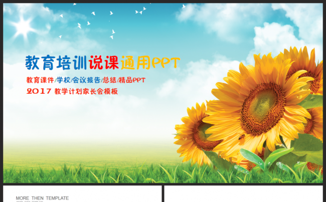 教育培训教学会议总结汇报教师说课2017工作计划PPT缩略图