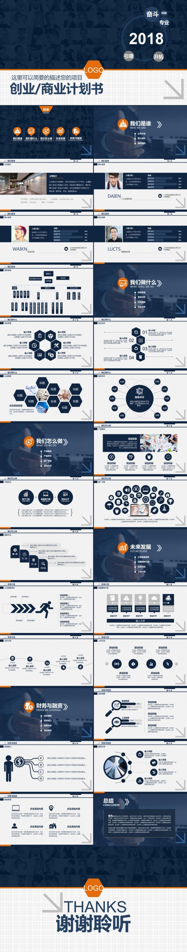 简约创业融资商业计划书企业简介产品介绍公司宣传ppt模版