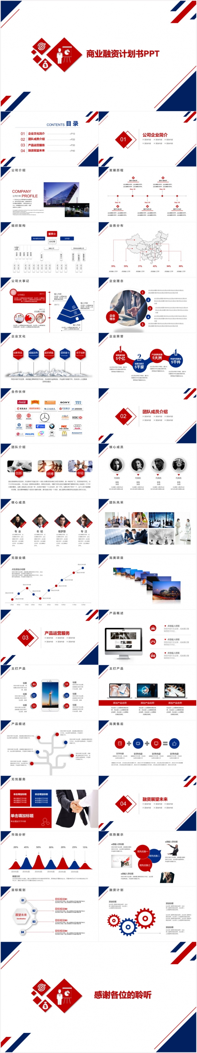 （红蓝创意）2017商业计划书PPT