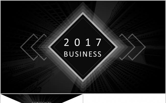极简黑色商务汇报PPT模板缩略图