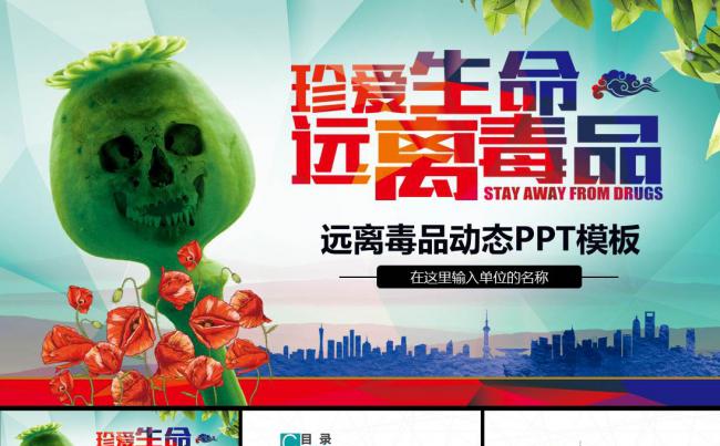 禁毒委员会禁毒宣传反毒品日PPT模板缩略图