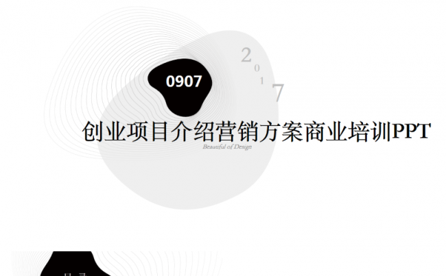 2017创业项目介绍营销方案商业培训PPT模板缩略图