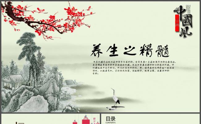 中医中国风养身之精髓PPT模板缩略图