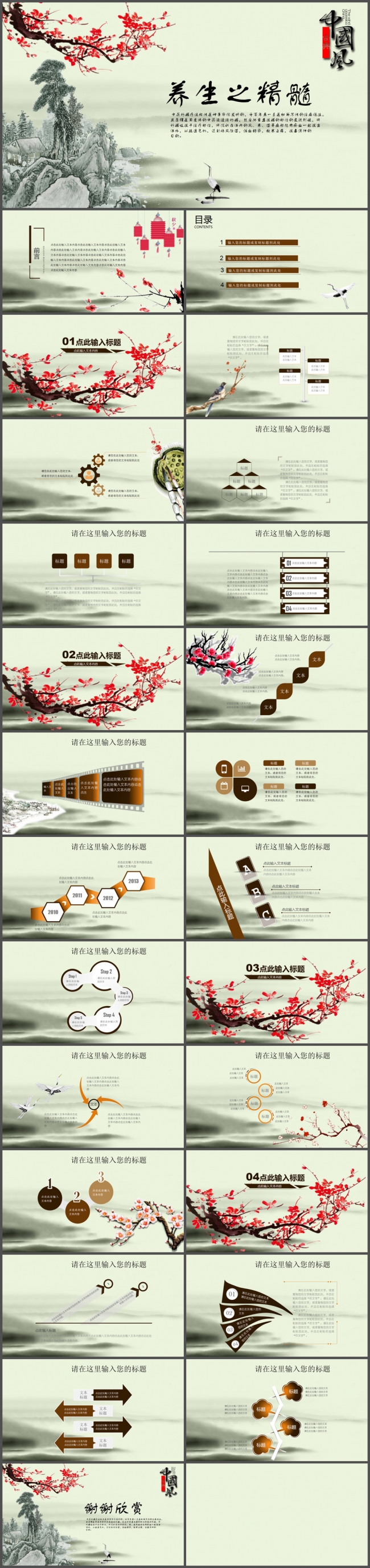 中医中国风养身之精髓PPT模板