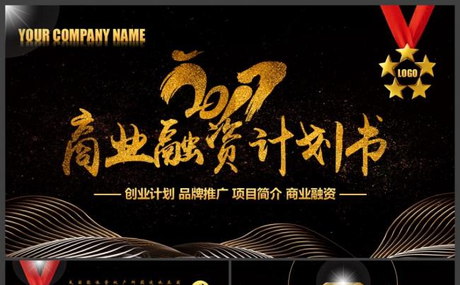 土豪金2017创业商业融资计划书PPT模板缩略图