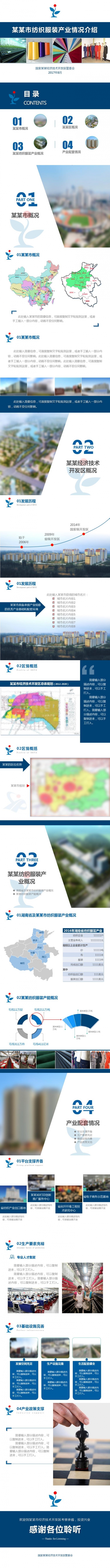 某市纺织服装产业情况介绍动态PPT模板