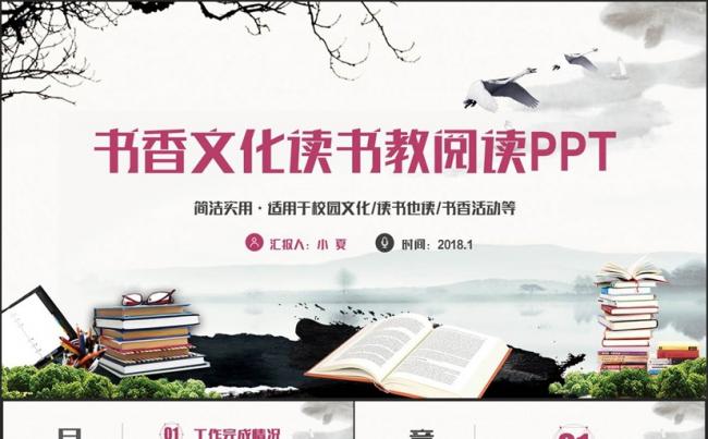 【读书日】精美完整读书阅读书香文化读书节图书PPT缩略图