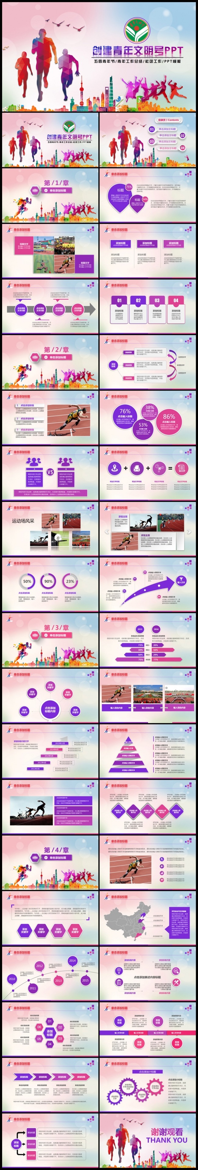 五四青年节青年文明号创建工作总结PPT