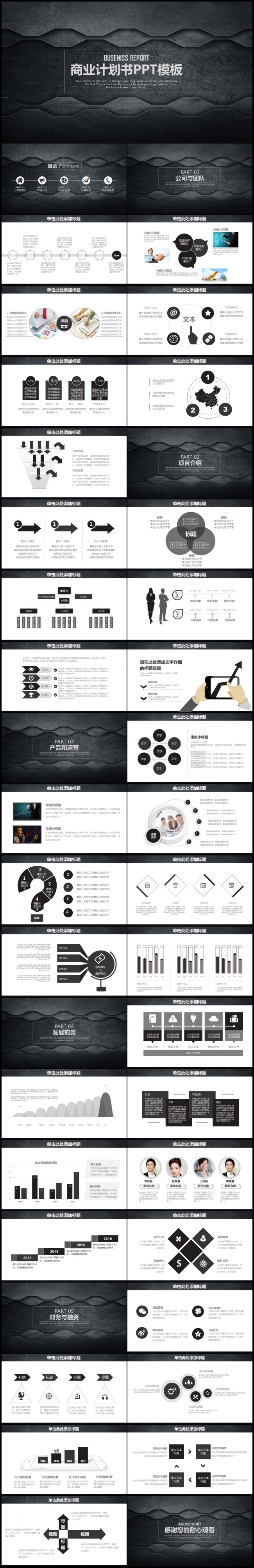 大气简约创业融资商业计划书公司宣传企业简介路演ppt模板