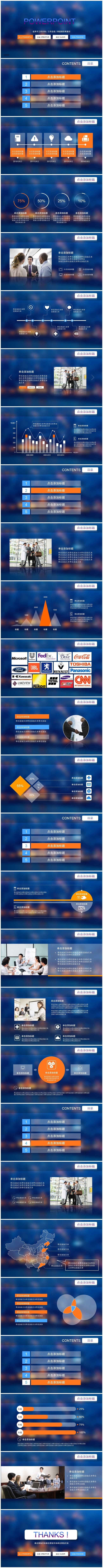 】商务通用 工作总结 述职报告 演讲展示 部门报告