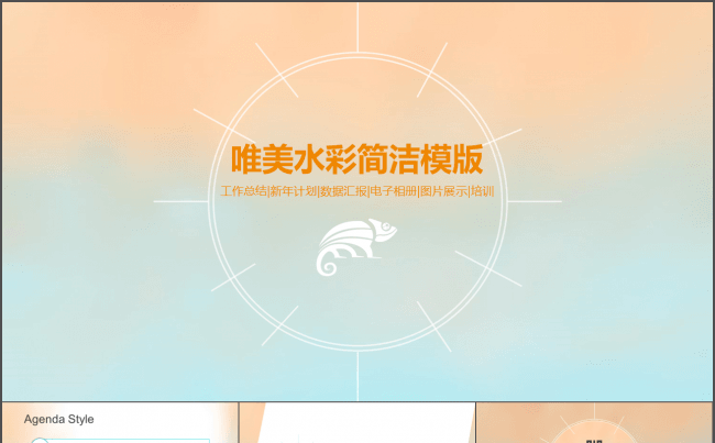 水彩风格工作总结商业创业计划书动态PPT模版缩略图