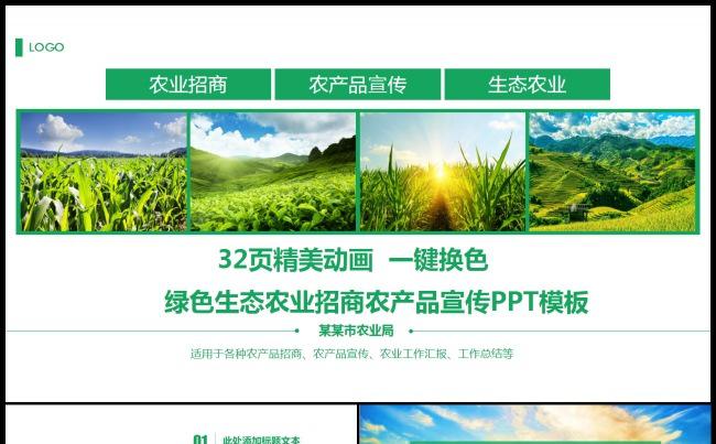 最新绿色生态农业招商农产品宣传工作汇报总结PPT模板缩略图