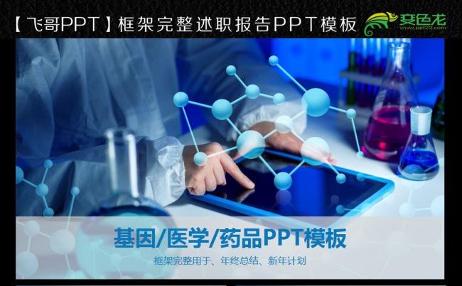 【飞哥PPT】医院医疗医学卫生基因DNA工作汇报PPT模板缩略图