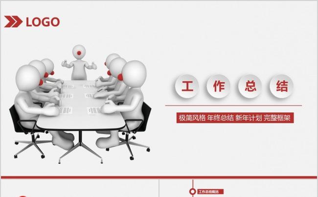 简约简洁红黑总结述职汇报PPT完整模板缩略图
