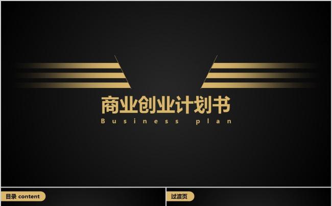 最新极简大气严谨高端黑金商业项目融资创业计划书模板ppt缩略图