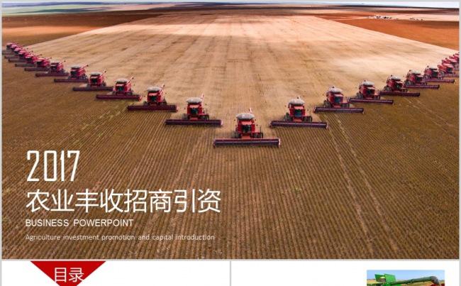 农业项目介绍农业丰收招商引资工作PPT缩略图