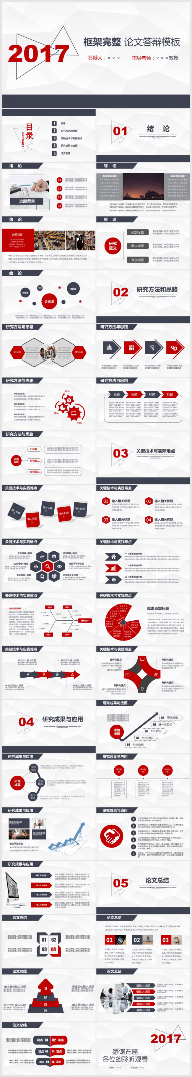 答辩PPT模板研究生硕士毕业论文视频素材