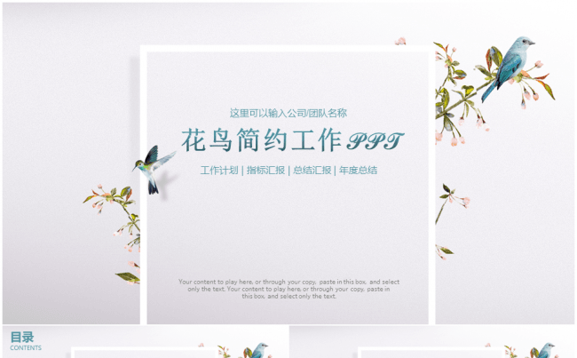 花鸟清新2017工作计划缩略图