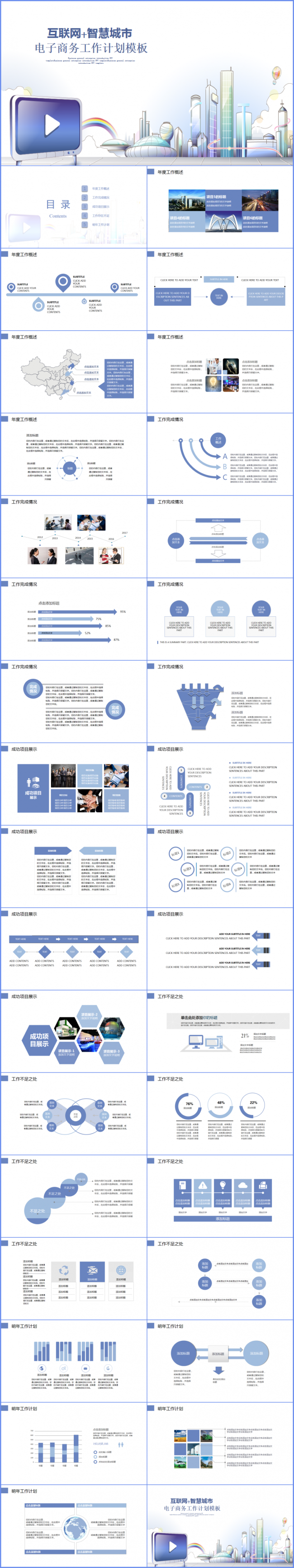 互联网+智慧城市建设规划2017工作计划PPT
