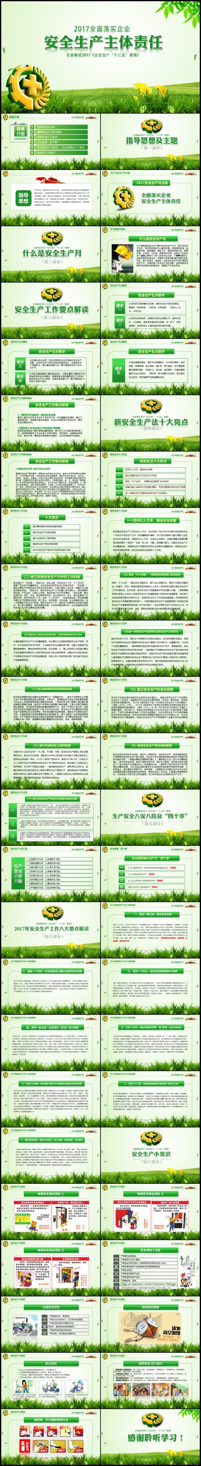 全面落实企业安全生产主体责任十三五规划学习PPT（含内容）