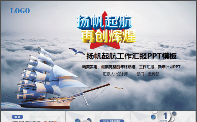 扬帆起航2017工作计划工作汇报商务PPT模板缩略图