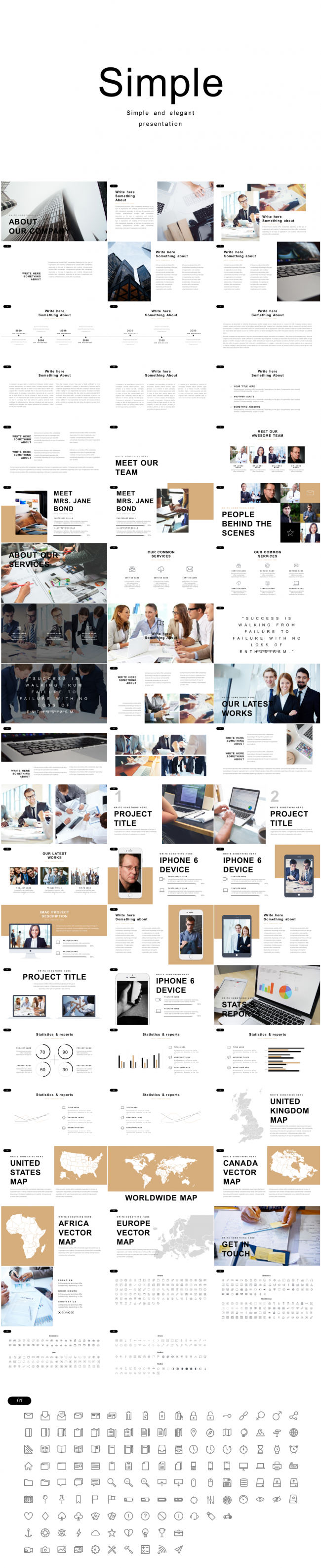 simple简约风格通用ppt60页视频部分展示详见缩略图