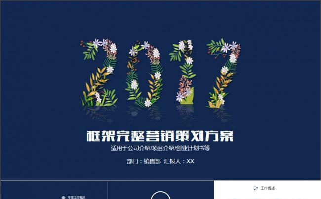 框架完整营销策划方案PPT模板缩略图