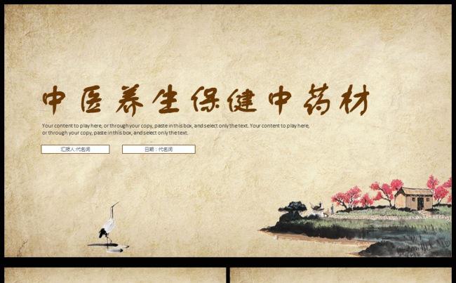传统中医药养生文化ppt模版缩略图