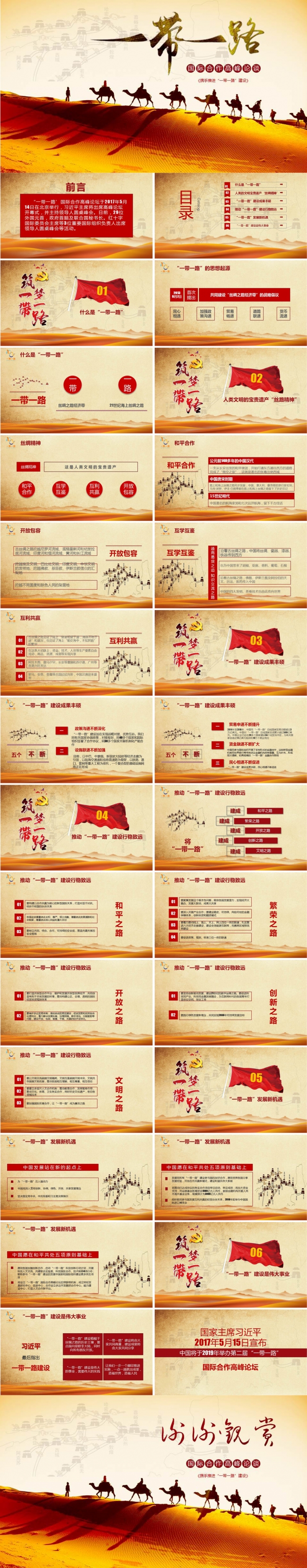 解读一带一路国际合作高峰论坛PPT含内容