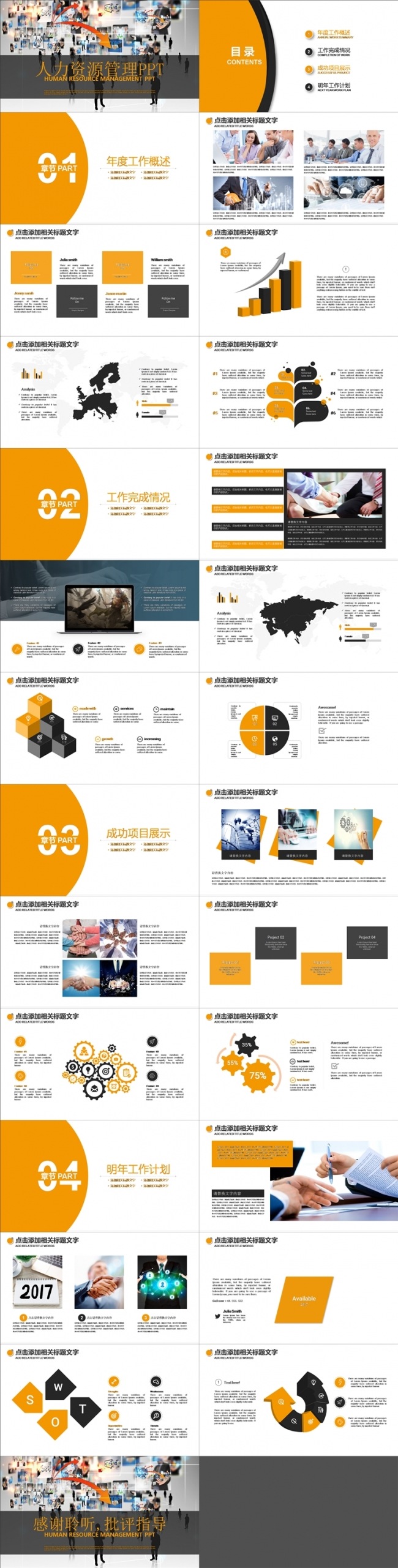 企业人力资源管理培训 团队建设PPT模板