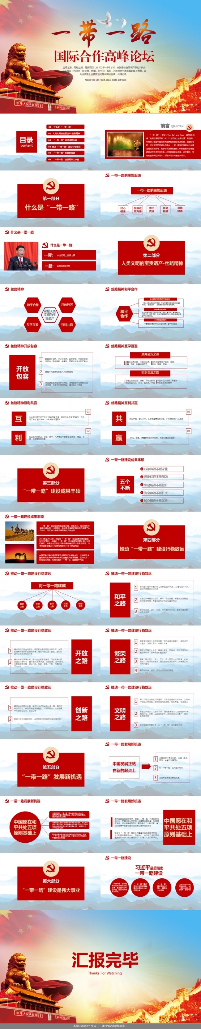 解读一带一路国际合作高峰论坛PPT含内容