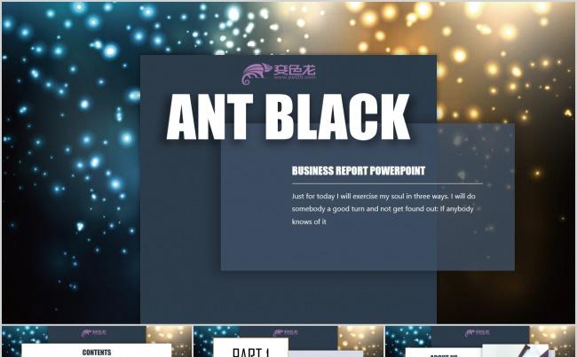 欧美风创意贯穿工作汇报总结PPT模板缩略图