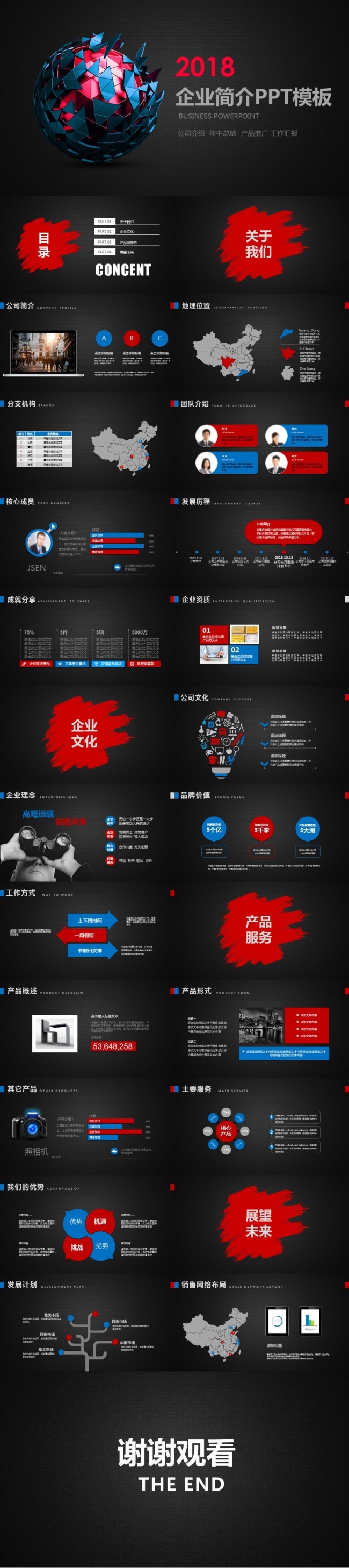 2018企业简介公司介绍产品宣传动态PPT