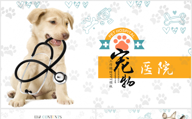 创意宠物医院动态ppt模板缩略图