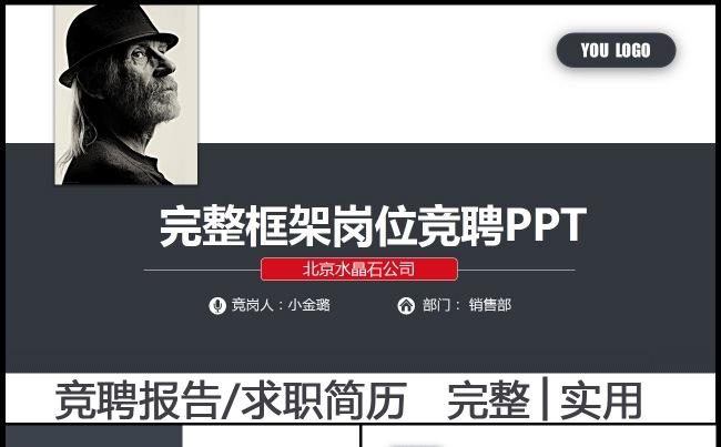 大气简洁岗位竞聘求职竞聘PPT模板缩略图